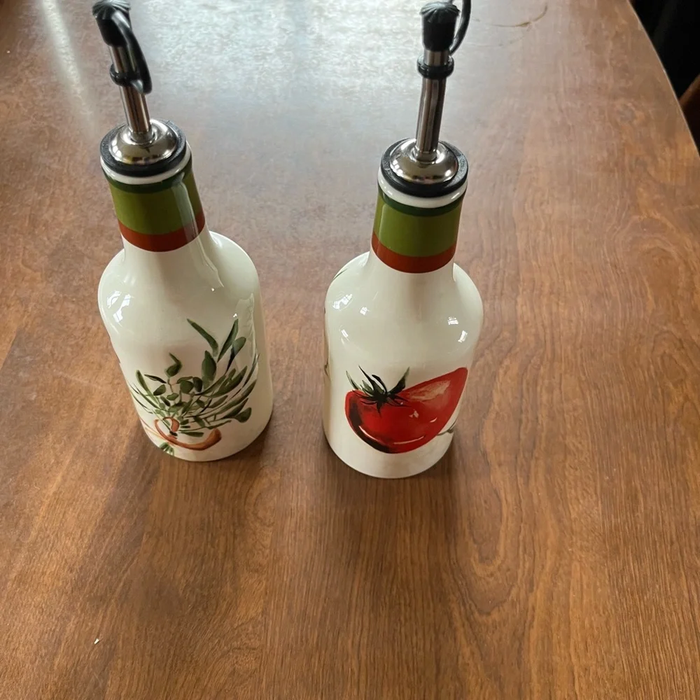 Pier 1 Imports Ceramic Vinegar or oil decanter